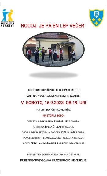 NOCOJ JE PA EN LEP VEČER