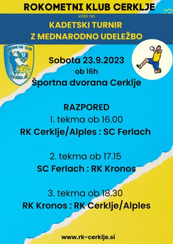 Kadetski turnir v rokometu  z mednarodno udeležbo