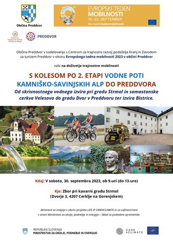 S Kolesom po 2. etapi vodne poti Kamniško-Savinjskih Alp od Strmola do Preddvora