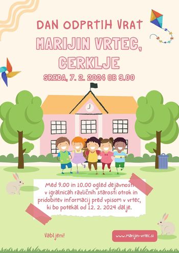 Dan odprtih vrat Marijinega vrtca Cerklje