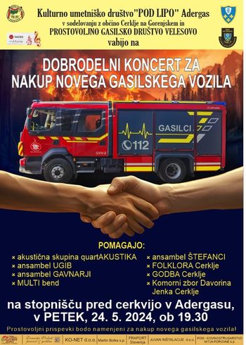 Dobrodelni koncert za nakup orodnega vozila PGD Velesovo