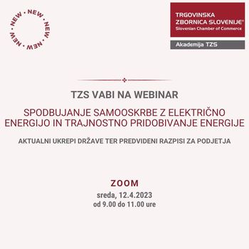 Spodbujanje samooskrbe z električno energijo in trajnostno pridobivanje energije