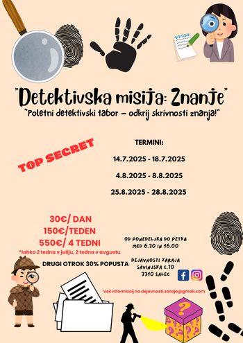 POLETNI TABOR: DETEKTIVSKA MISIJA ZNANJE