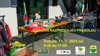Garažna razprodaja v Preboldu