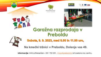 Garažna razprodaja v Preboldu Garažna razprodaja v Preboldu