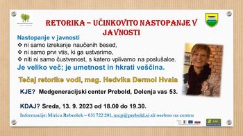 RETORIKA - Učinkovito nastopanje v javnosti RETORIKA - Učinkovito nastopanje v javnosti