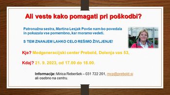 Ali veste kako pomagati pri poškodbi?