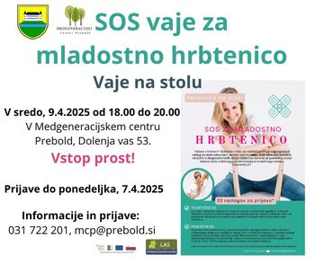 SOS za mladostno hrbtenico, Vaje na stolu
