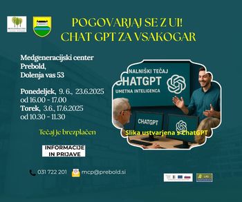 Osnove umetne inteligence, Chat GPT za vsakogar in vsakdan