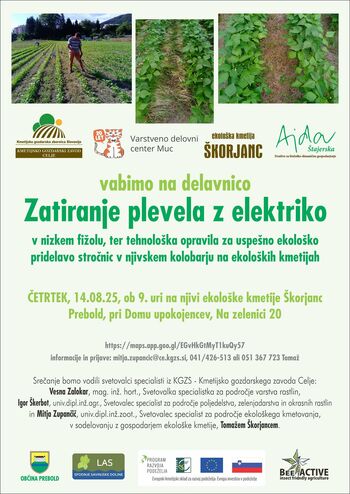 Vabilo na delavnico - Zatiranje plevela z elektriko