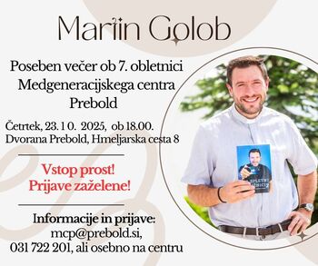 Poseben in navdihujoč večer z župnikom Martinom Golobom v Preboldu