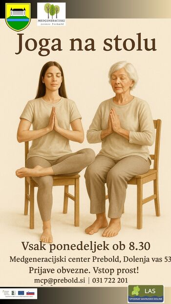 Joga na stolu - Začnimo ponedeljek  v dobri družbi