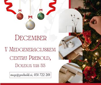 Dogodki v Medgeneracijskem centru Prebold – december 2025