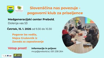 Slovenščina nas povezuje – pogovorni klub za priseljence