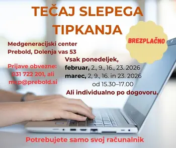 Brezplačen začetni tečaj slepega tipkanja