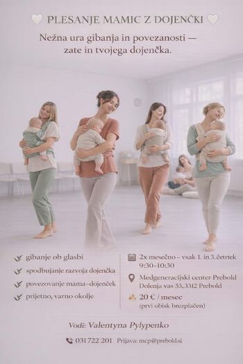 PLESANJE MAMIC Z DOJENČKI - Nežna ura povezanosti