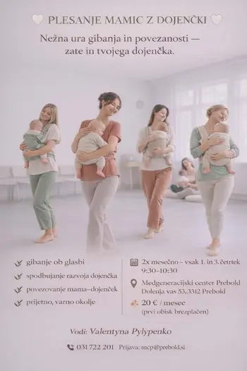 PLESANJE MAMIC Z DOJENČKI - Nežna ura povezanosti