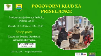 Slovenščina nas povezuje – pogovorni klub za priseljence