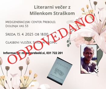 Literarni večer z Milenkom Straškom