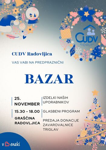 Predpraznični bazar CUDV Radovljica