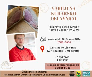 KUHAJMO DOMAČE - Kuharska delavnica v Mojstrani