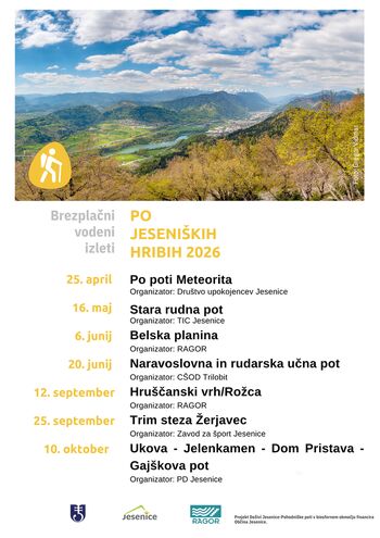 Vodeni pohodi Po jeseniških hribih 2026