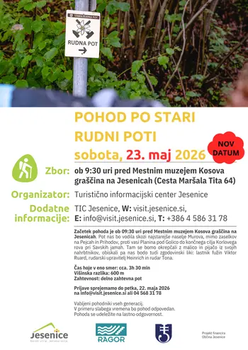 Voden pohod po Stari rudni poti - NOV DATUM