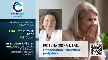 Brezplačno spletno predavanje - Duševna stiska in rak