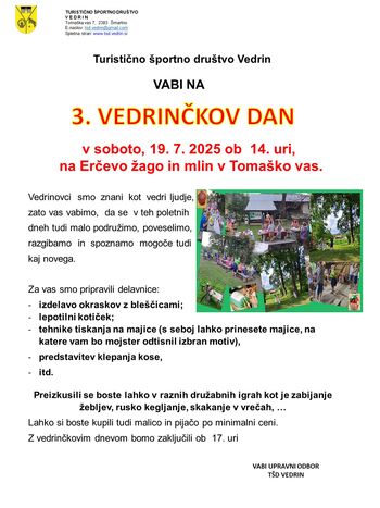 3. Vedrinčkov dan