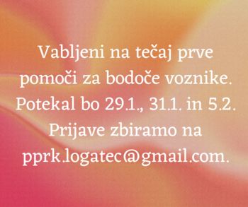 Tečaj prve pomoči za bodoče voznike