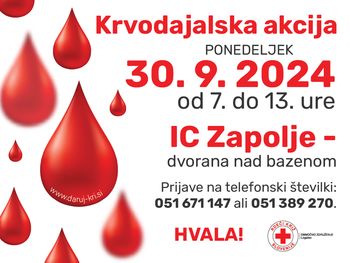 Krvodajalska akcija v Logatcu, 30. 9. 2024