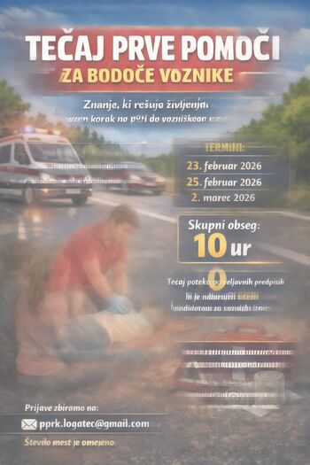Tečaj prve pomoči za bodoče voznike