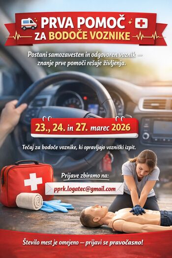 Tečaj prve pomoči za bodoče voznike