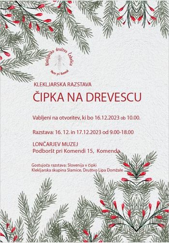 Klekljarska razstava "Čipka na drevescu"