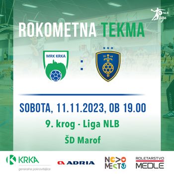 Rokometna tekma: MRK KRKA : RK CELJE PIVOVARNA LAŠKO