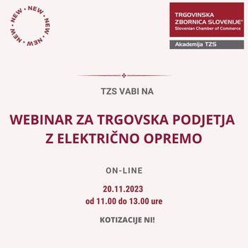 Webinar za trgovska podjetja z električno opremo