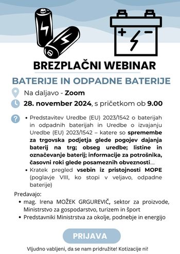 Baterije in odpadne baterije - Katere pomembne spremembe so pred nami?
