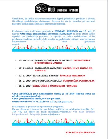 Otroški abonmaji KUD Svoboda Otroški abonmaji KUD Svoboda