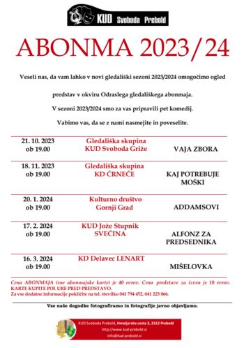 Odrasli abonma in izven