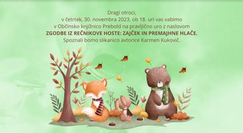 Pravljična ura Zgodbe iz rečnikove hoste: Zajček in premale hlače