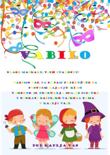 Vabilo na maškarado