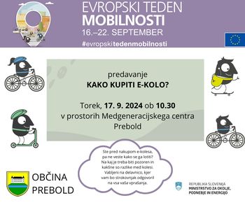 Evropski teden mobilnosti - Torek, 17.9.2024