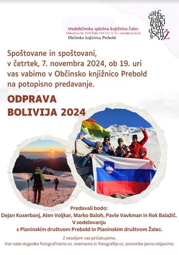 Potopisno predavanje Bolivija 