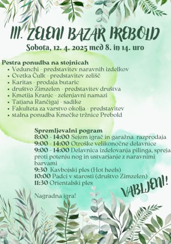 Zeleni bazar, Garažna razprodaja in Sejem igrač 2025