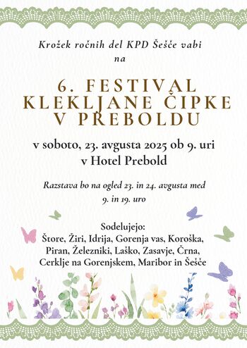 6. Festival klekljane čipke v Preboldu