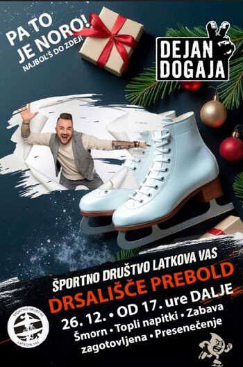 Dejan Dogaja na drsališču Prebold