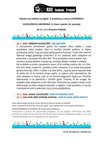 Otroški gledališki abonma in izven