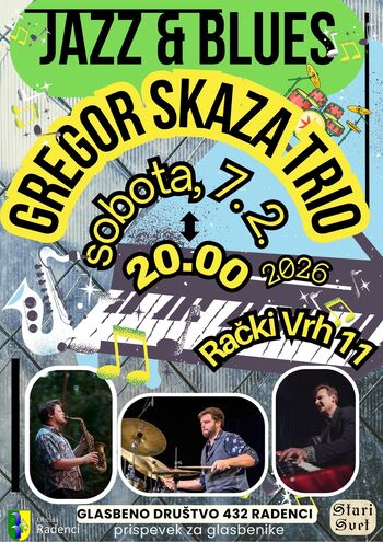 Koncert JAZZ & BLUES    GREGOR SKAZA TRIO