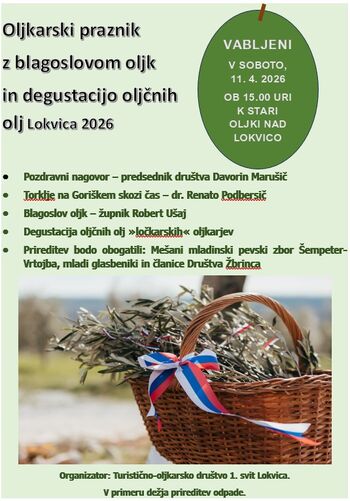 Oljkarski praznik z blagoslovom oljk Lokvica 2026