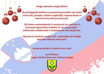 Voščilo Občine Dobrova-Polhov Gradec